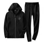 survetement versace collection casual hoodie all black